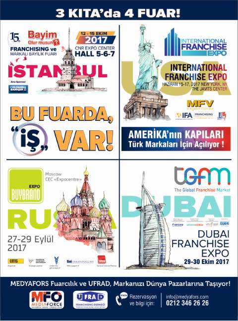 3 Kıtada 4 Fuar!