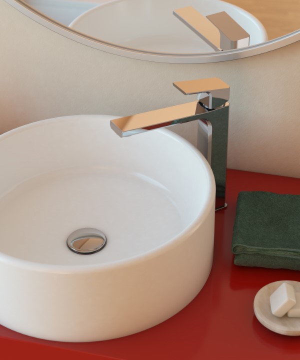 Kübist esintilerin hakim olduğu E.C.A. Tiera armatür serisi