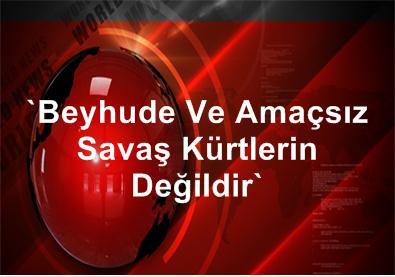 "Beyhude Ve Amaçsız Savaş Kürtlerin Değildir"