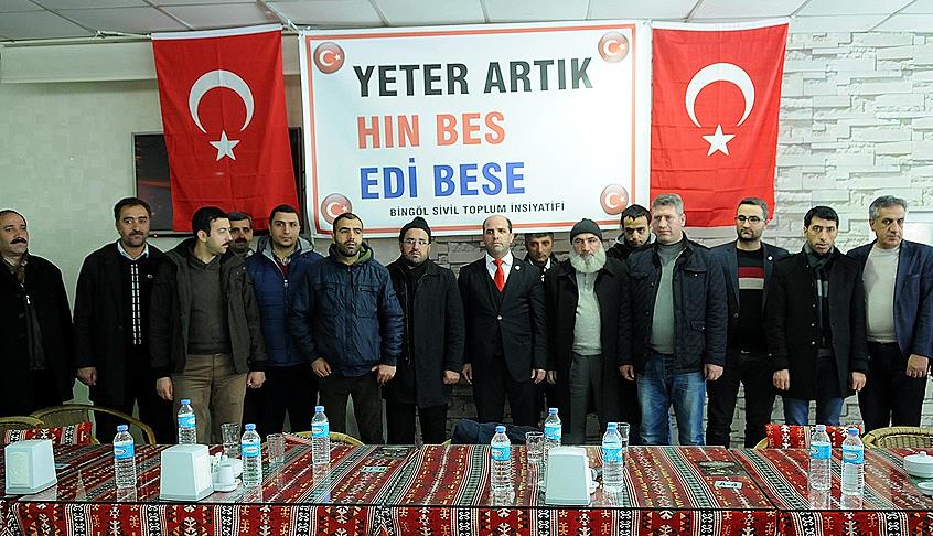 Bingöl'de 62 Sivil Toplum Kuruluşu Terör Örgütünü Kınadı