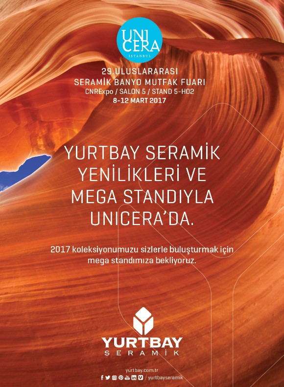 Yurtbay Seramik Yeni Ürünleri & Mega Standıyla Unicera'da 
