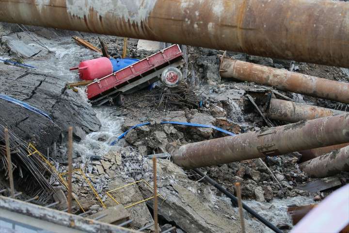 İzmir'de Metro İnşaatında Göçük